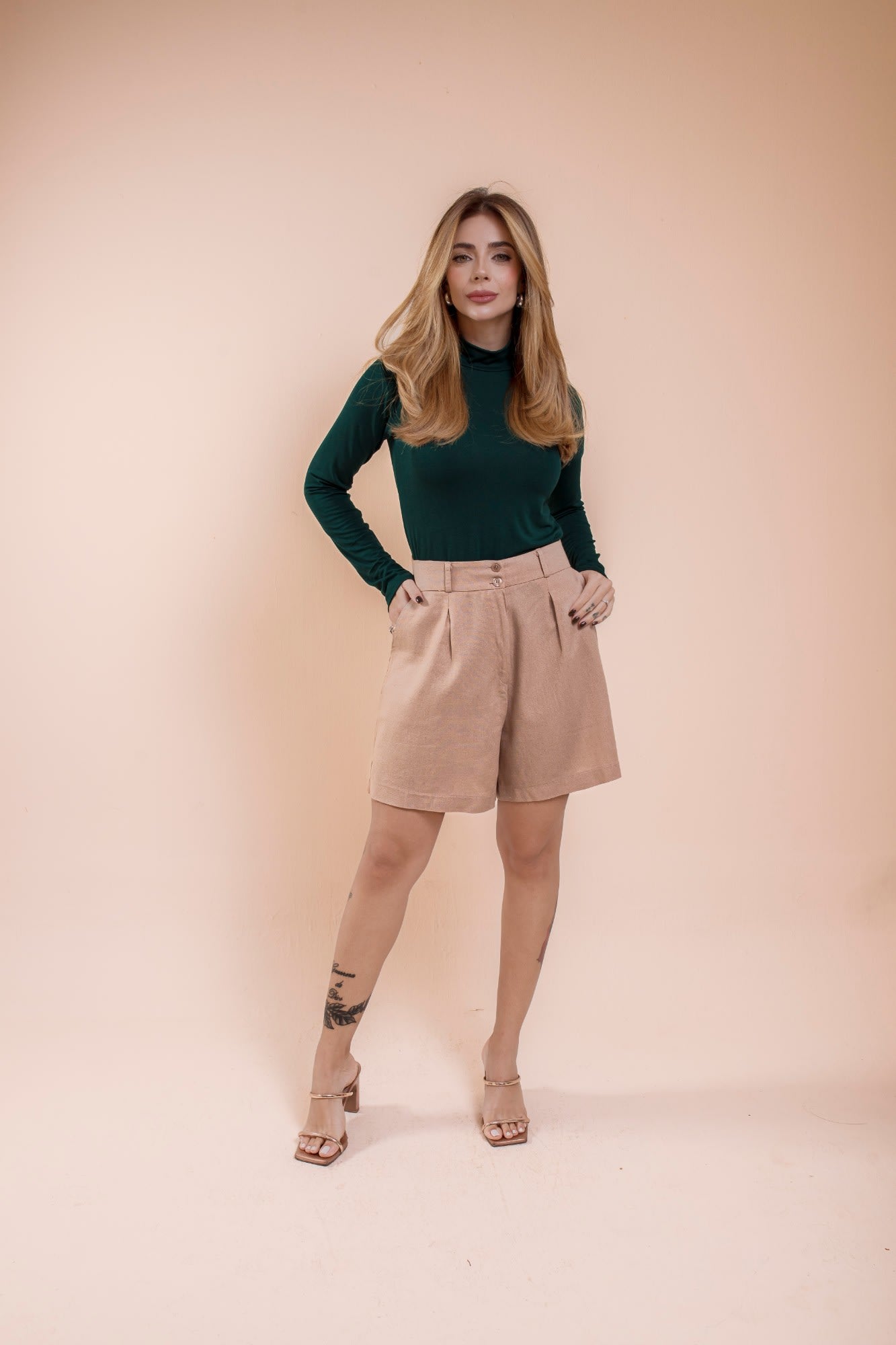Blusa Manga Longa Viscolycra - Militar