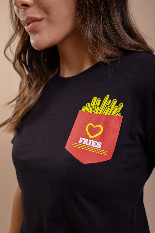 T-Shirt - Fries - Preto