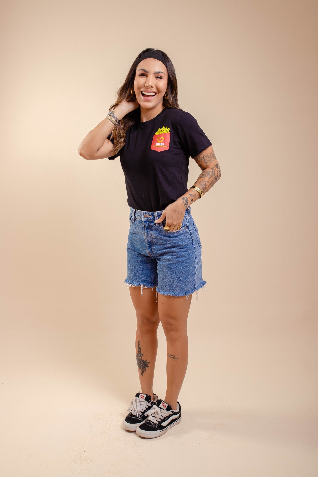 T-Shirt - Fries - Preto