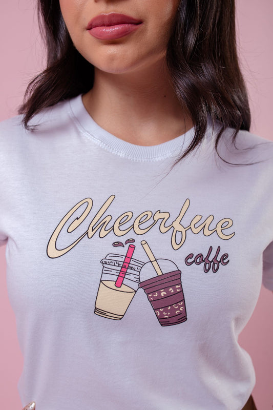 T-Shirt - Cheerfue Coffe - Branco