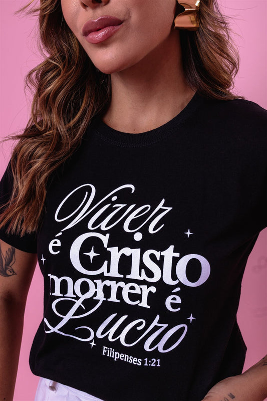 T-Shirt - Filipenses 1:21 - Preto