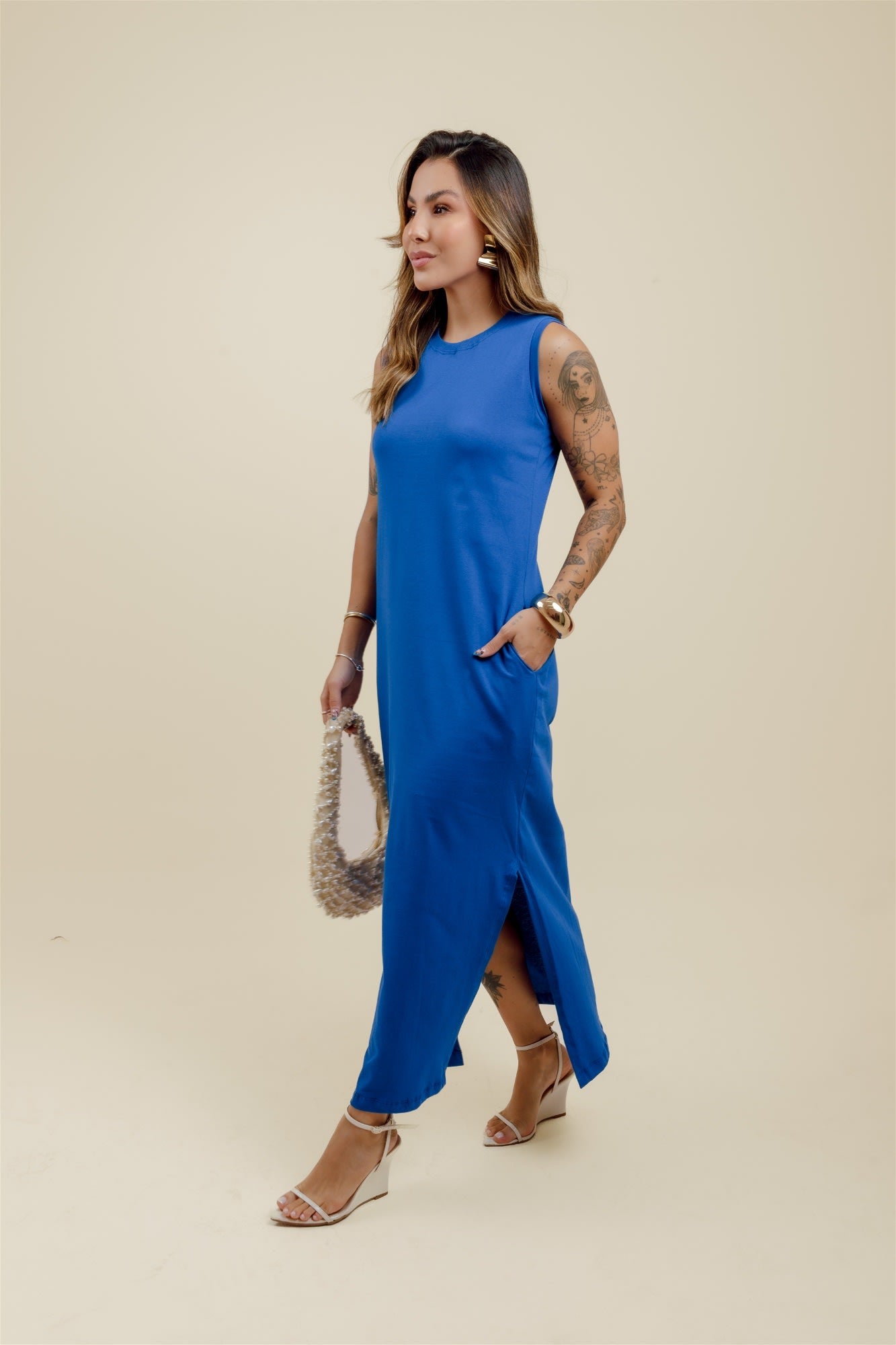 Vestido de Bolso - Azul Royal