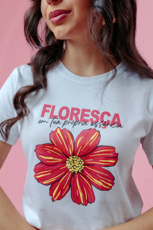 T-Shirt - Floresça - Branco