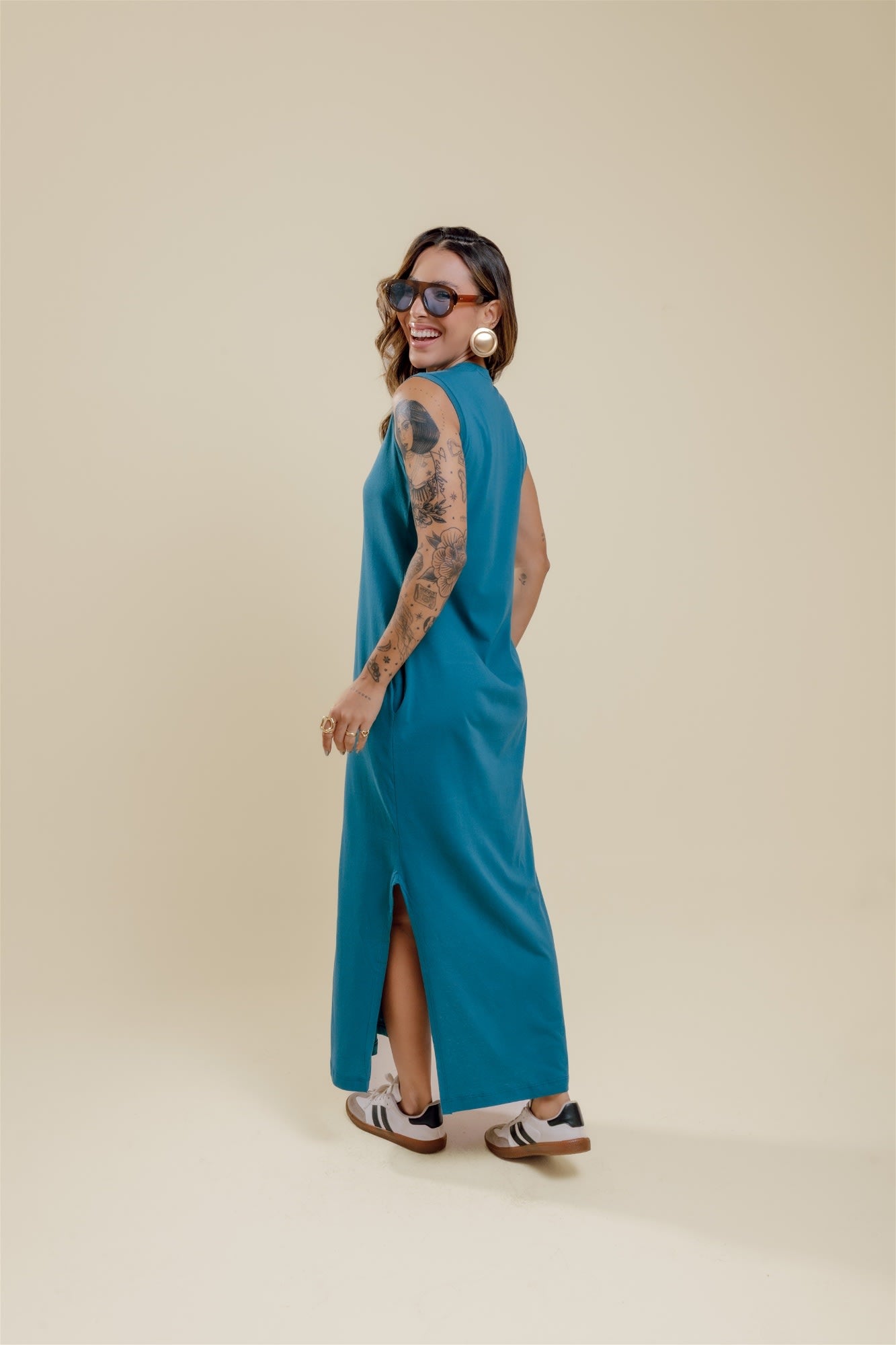 Vestido de Bolso - Mãe Coração - Azul