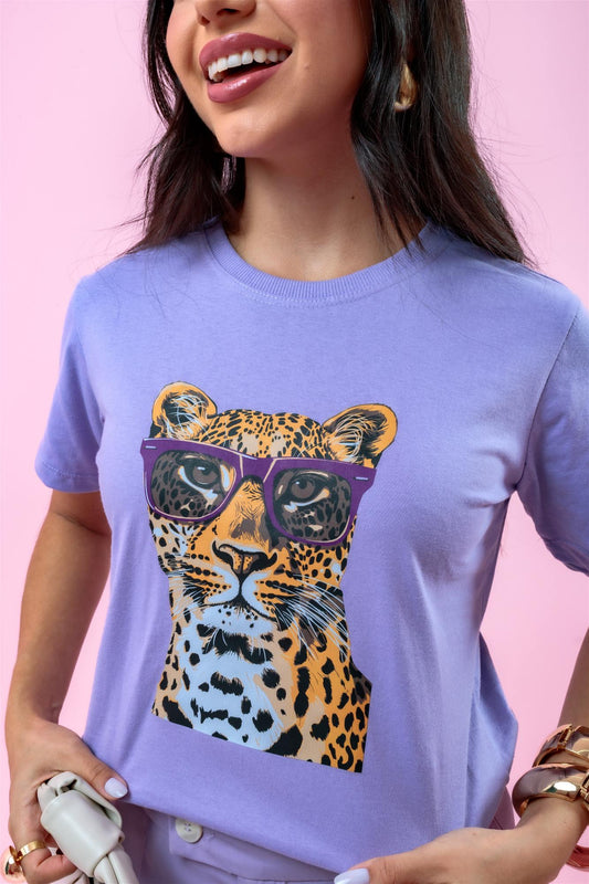T-Shirt - Onça - Lavanda