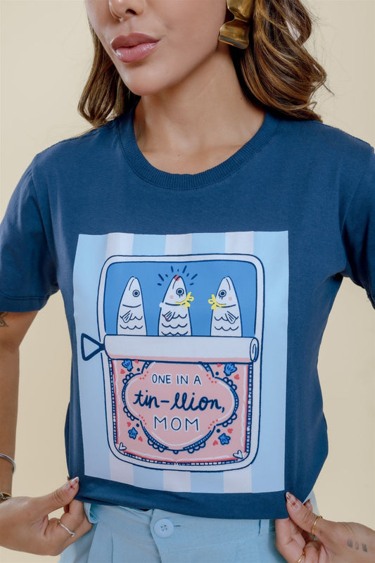 T-Shirt - Sardinhas - Azul Marinho
