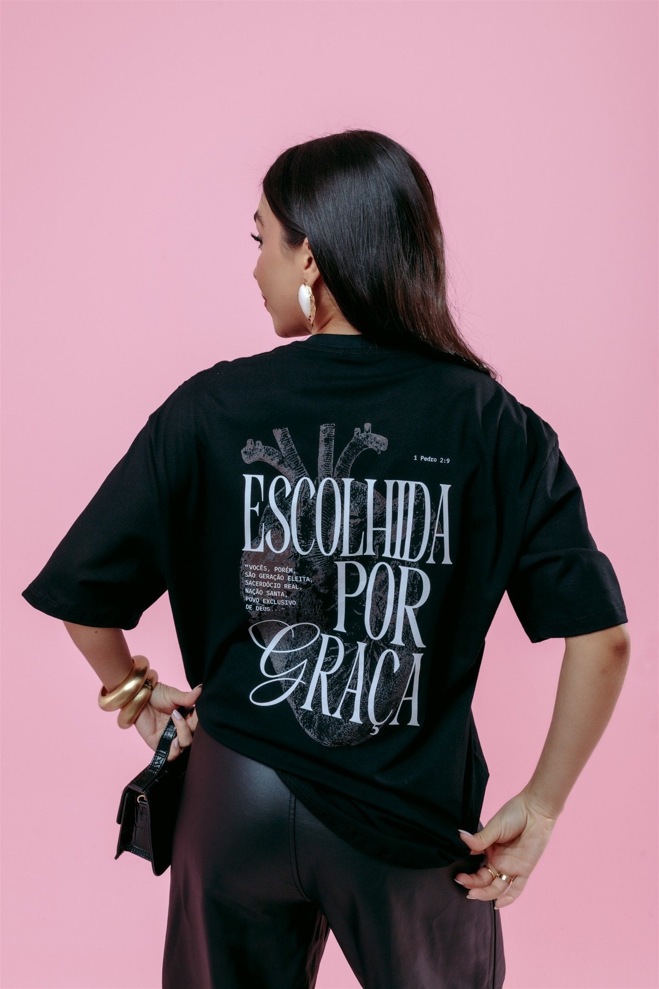 Max T-Shirt - Escolhida por Graça - Preto
