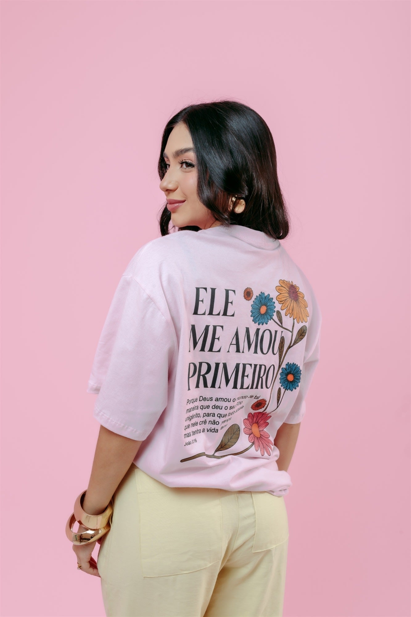 Max T-Shirt - Ele me amou primeiro - Rosa