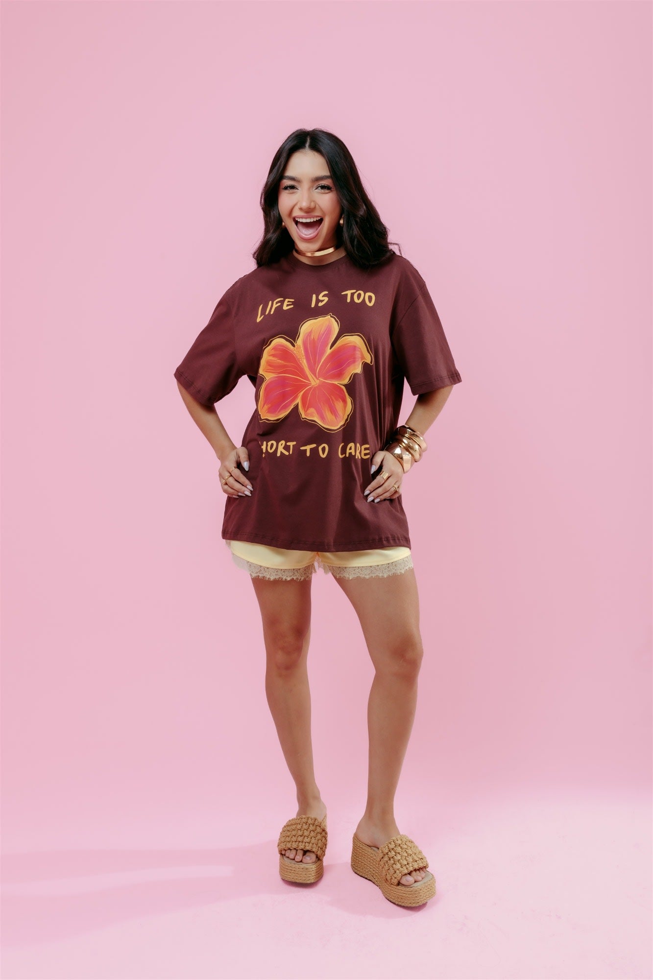 Max T-Shirt - Life is too - Marrom