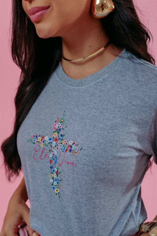 T-Shirt - Ele Vive - Mescla