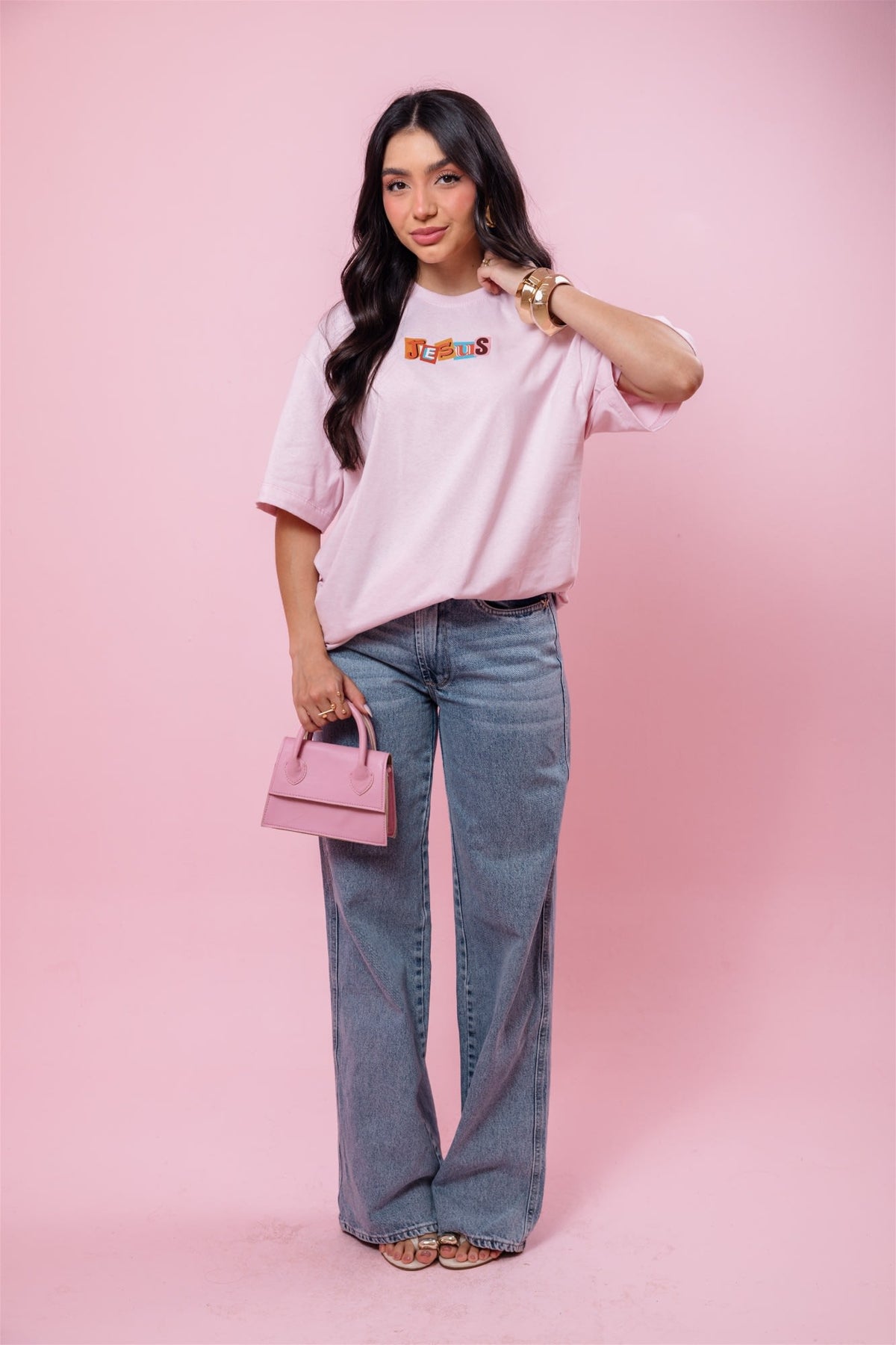 Max T-Shirt - Garota que ama Jesus - Rosa Bebê