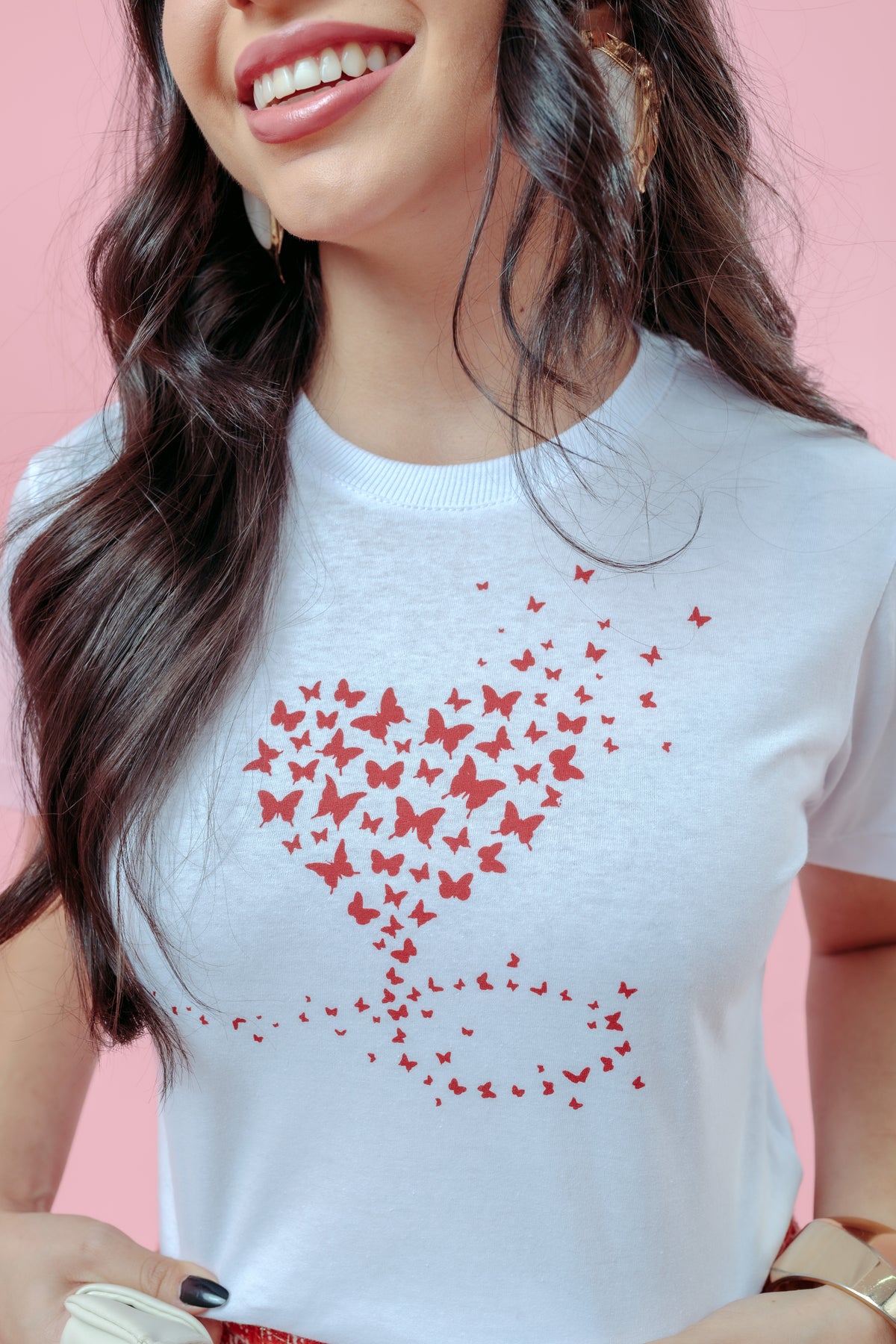 T-Shirt - Borboletas - Branco