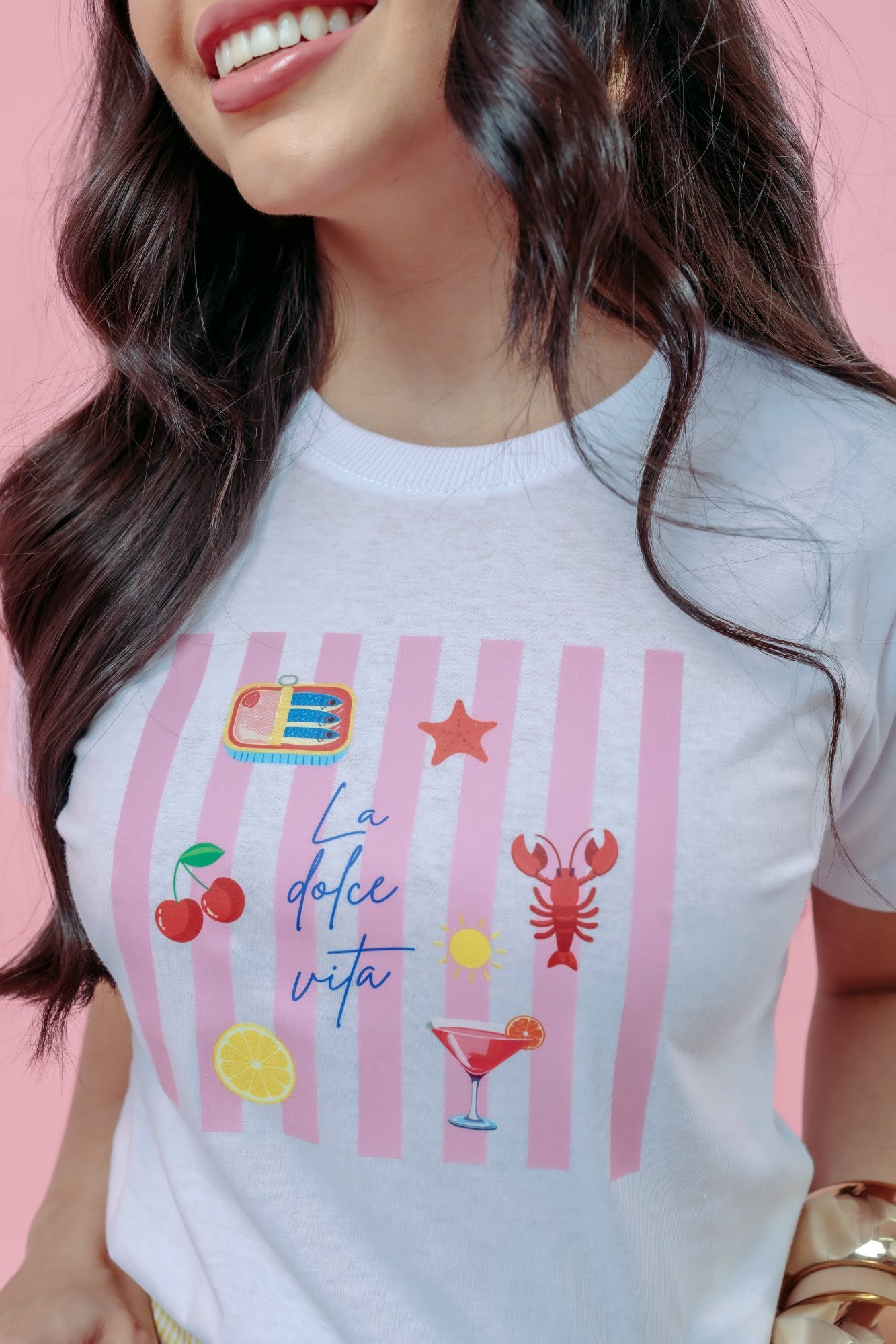 T-Shirt - La dolce vita - Branco