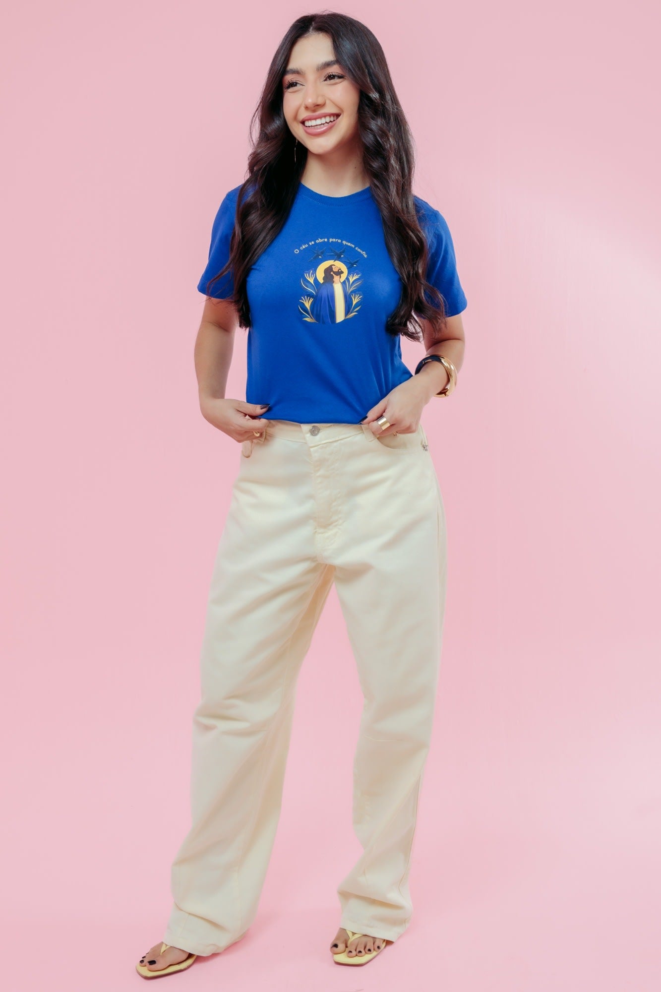 T-Shirt - O céu se abre - Azul Royal
