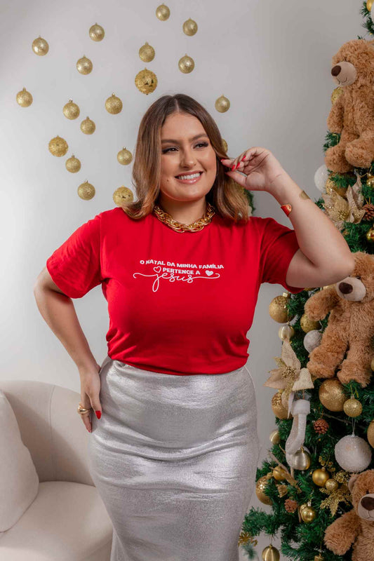 T-Shirt - O Natal de Jesus - Vermelho