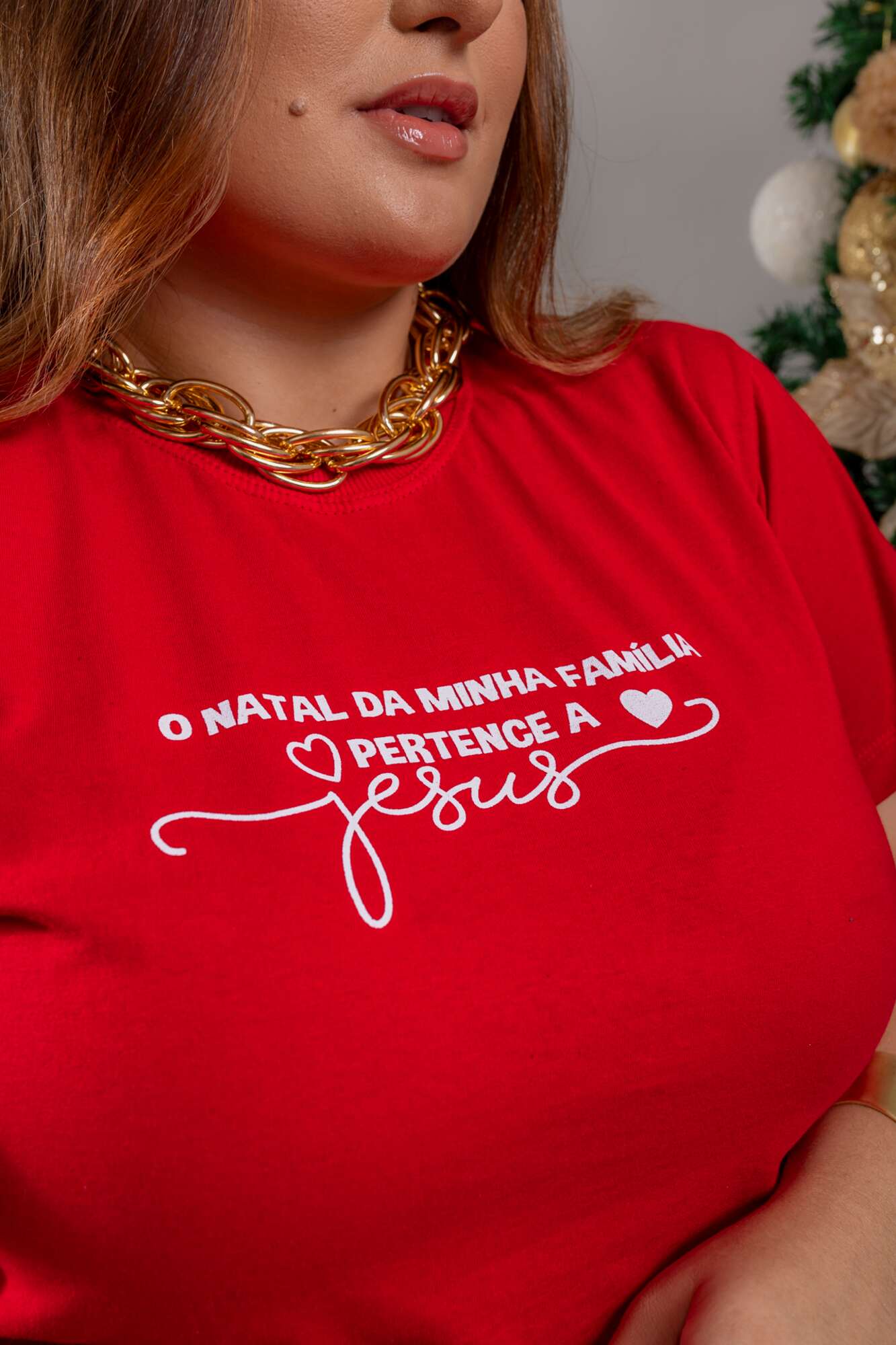 T-Shirt - O Natal de Jesus - Vermelho