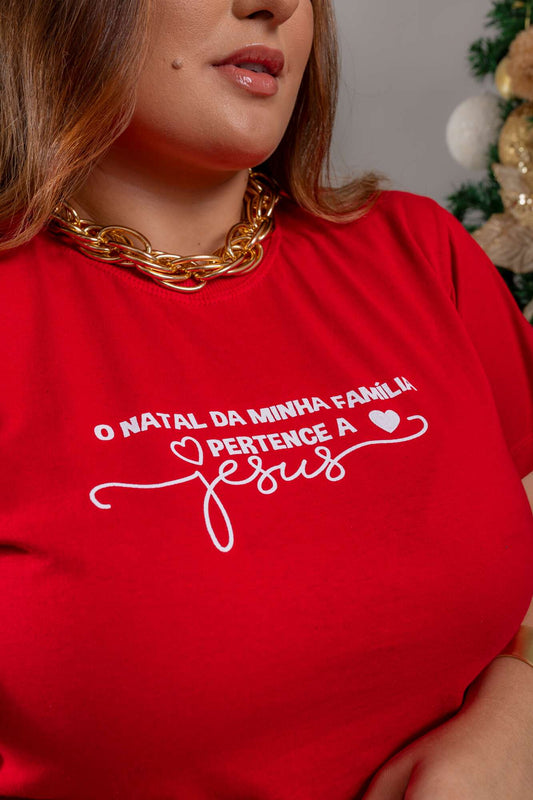 T-Shirt - O Natal de Jesus - Vermelho