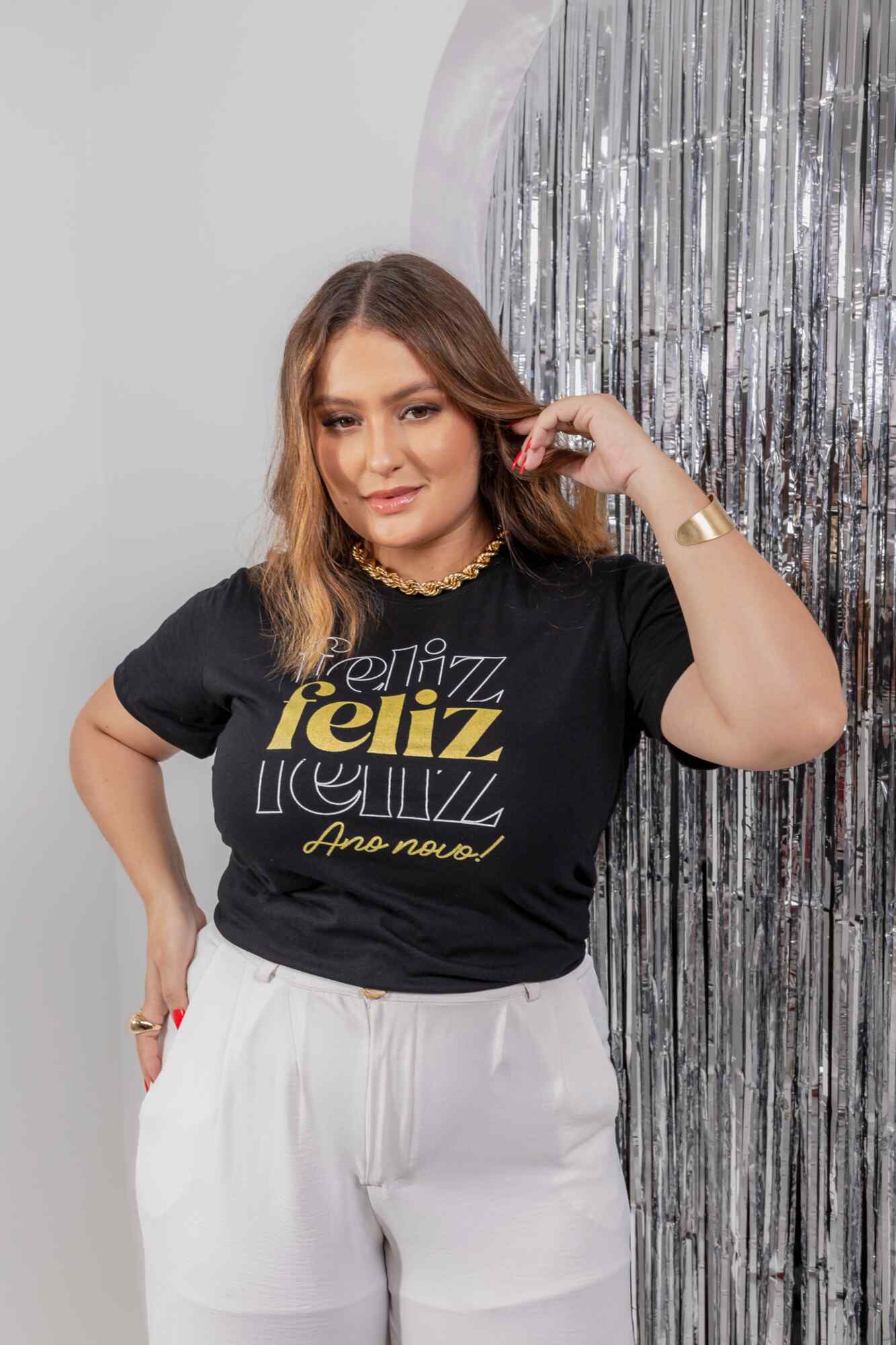 T-Shirt - Feliz Ano Novo - Preto