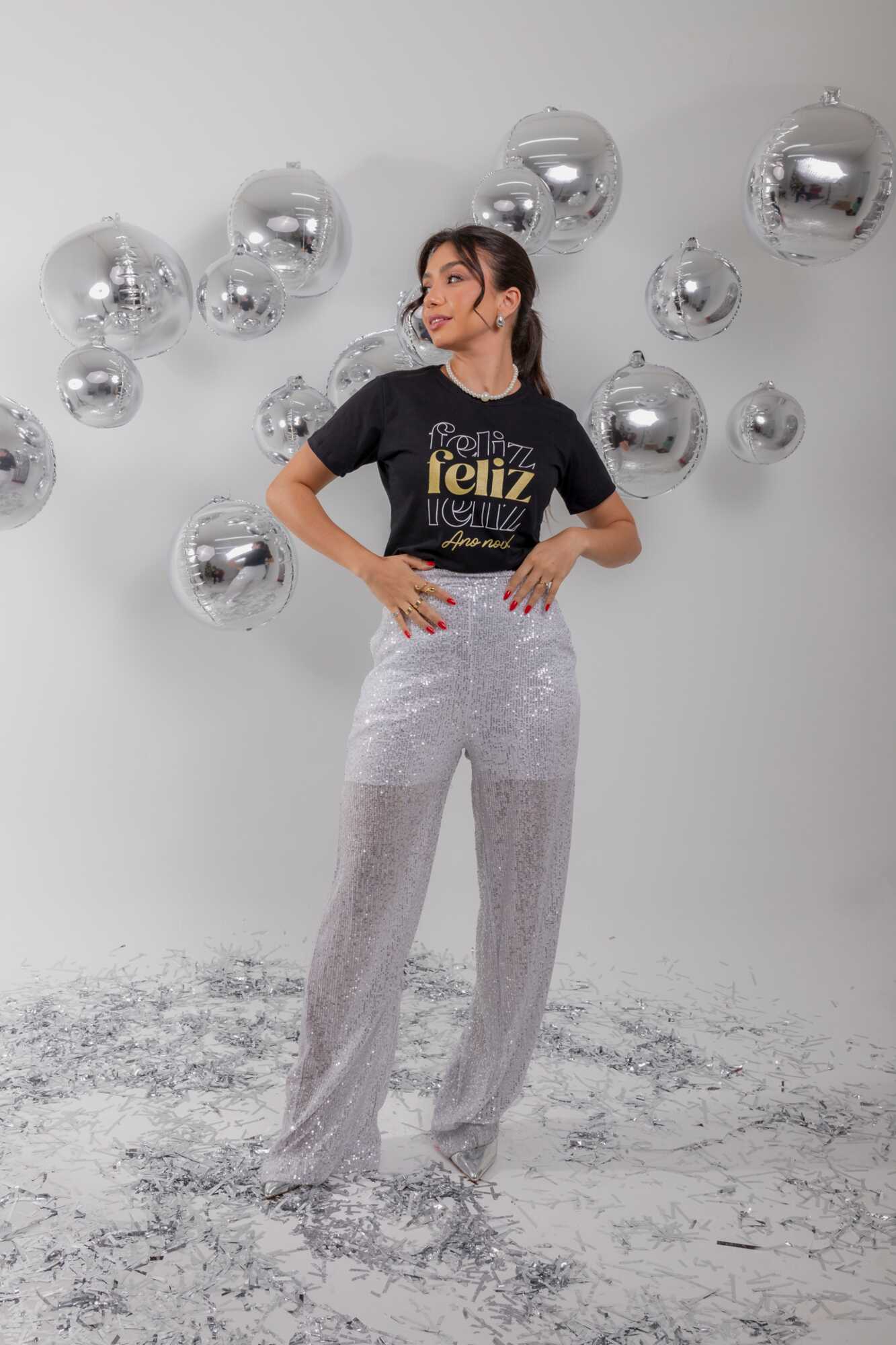 T-Shirt - Feliz Ano Novo - Preto