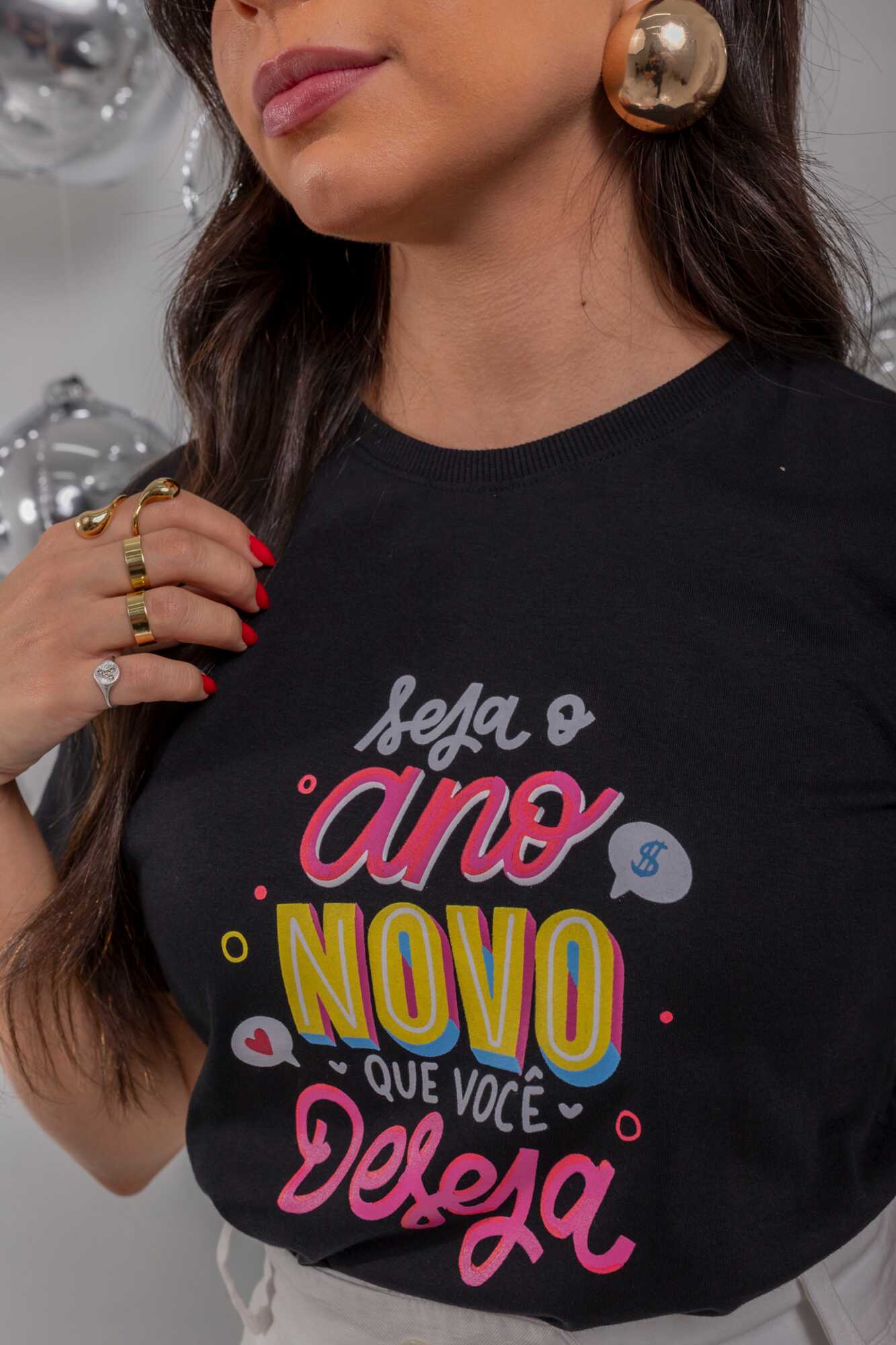 T-Shirt - Ano novo - Preto