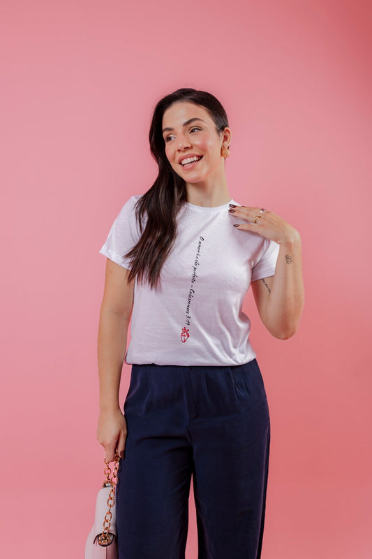 T-Shirt - O amor é o elo perfeito - Branco
