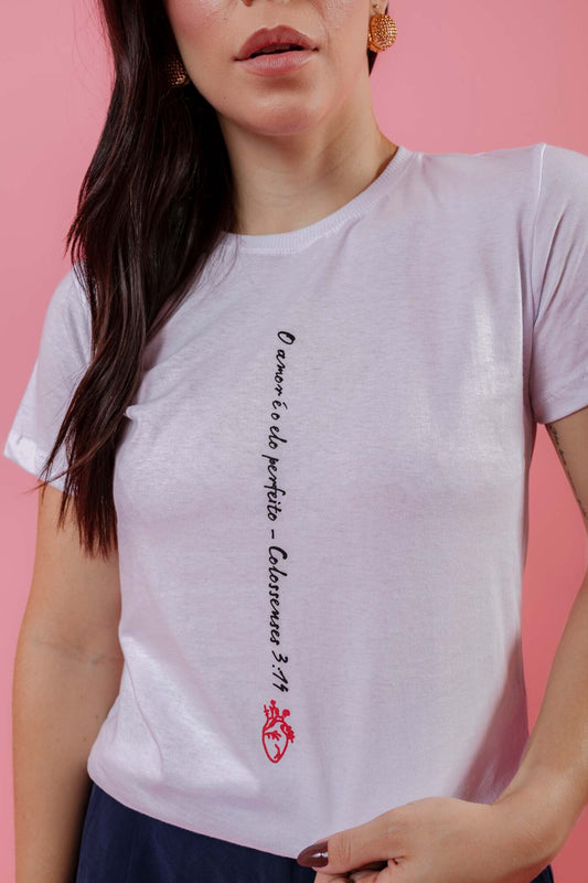 T-Shirt - O amor é o elo perfeito - Branco