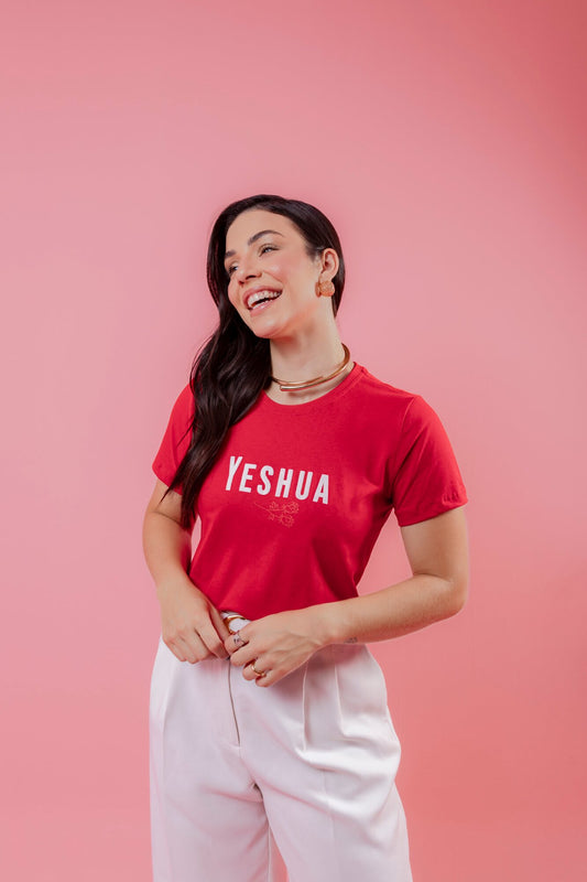 T-Shirt - Yeshua (Alto Relevo) - Vermelho