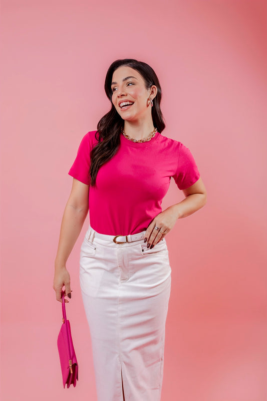 T-Shirt - Básica - Rosa
