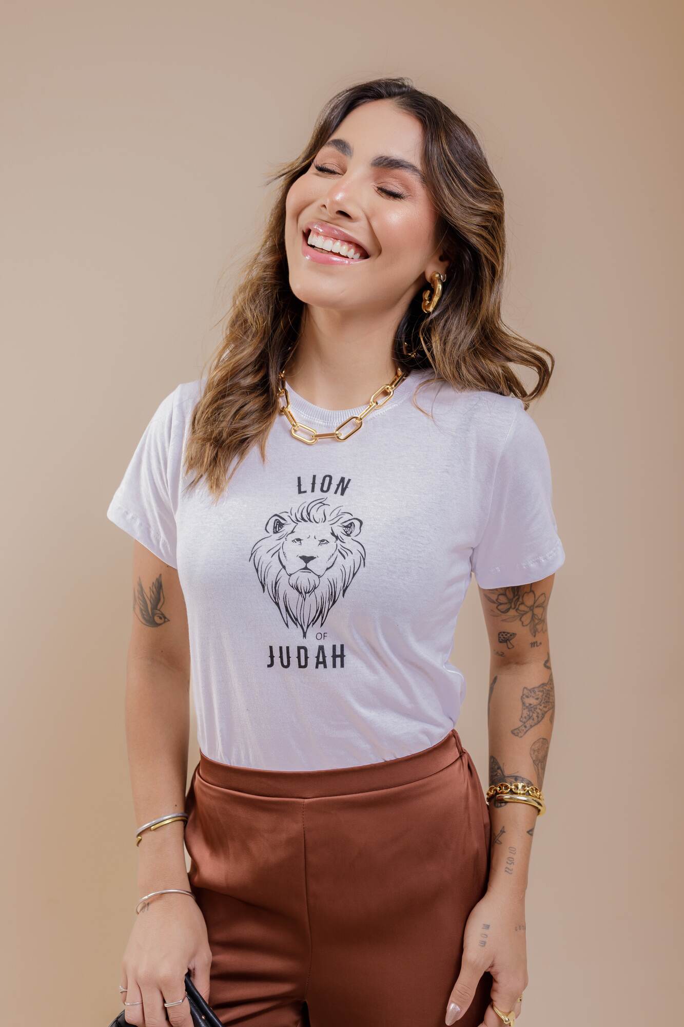 T-Shirt - Lion of judah - Branco