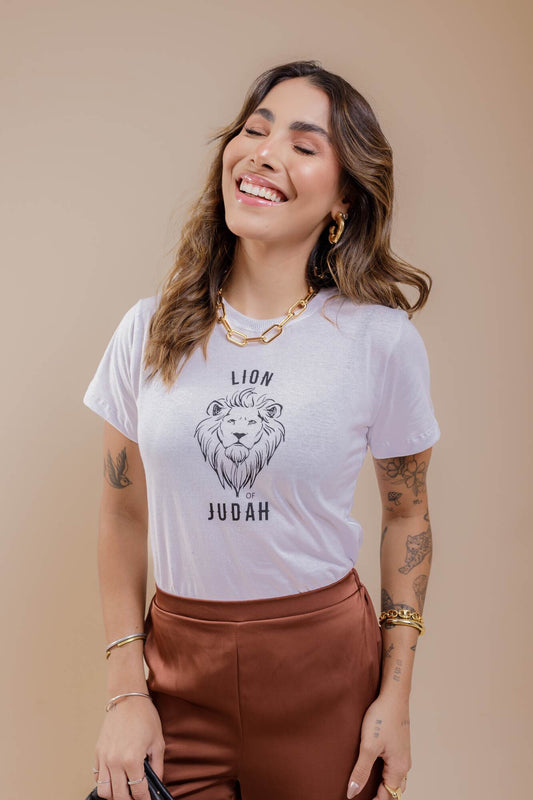 T-Shirt - Lion of judah - Branco