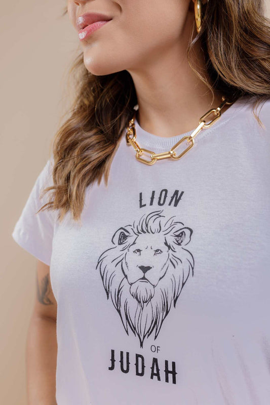 T-Shirt - Lion of judah - Branco