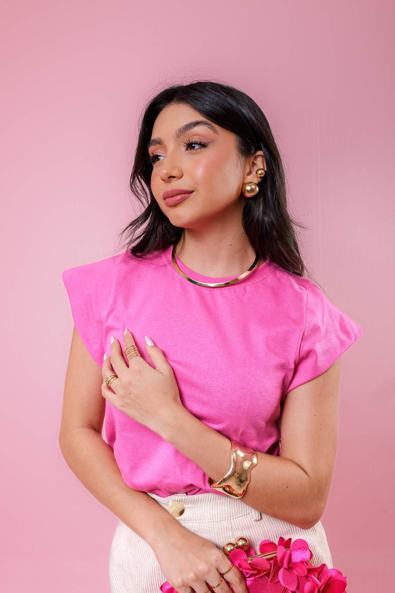 Muscle tee - Rosa Jasmim