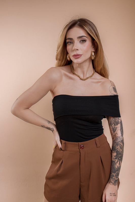 Nula Manga Viscolaycra - Preto