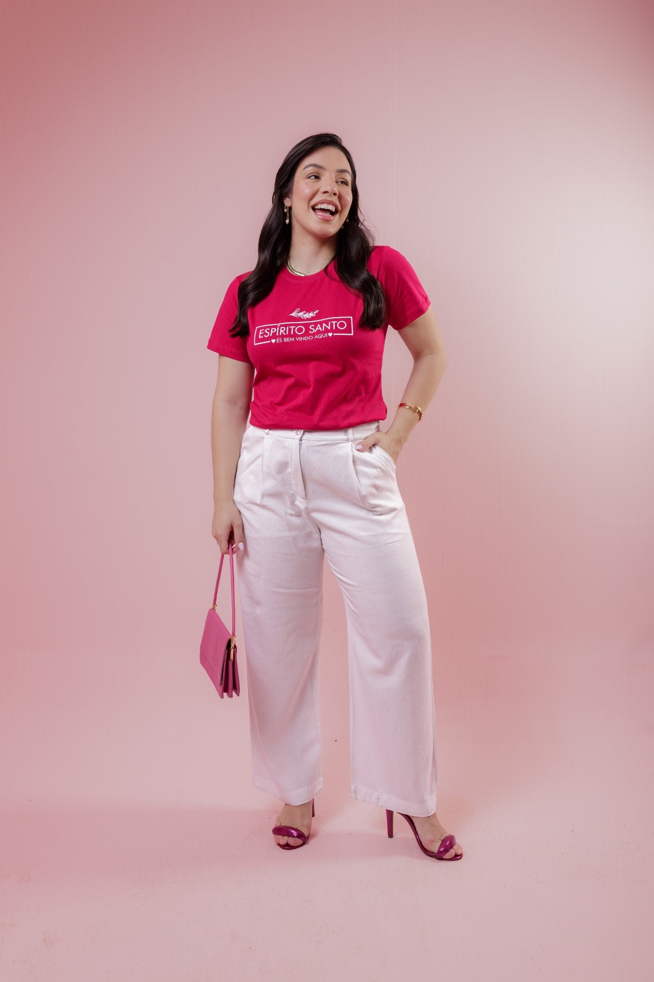 T-Shirt - Espírito Santo - Rosa Pink