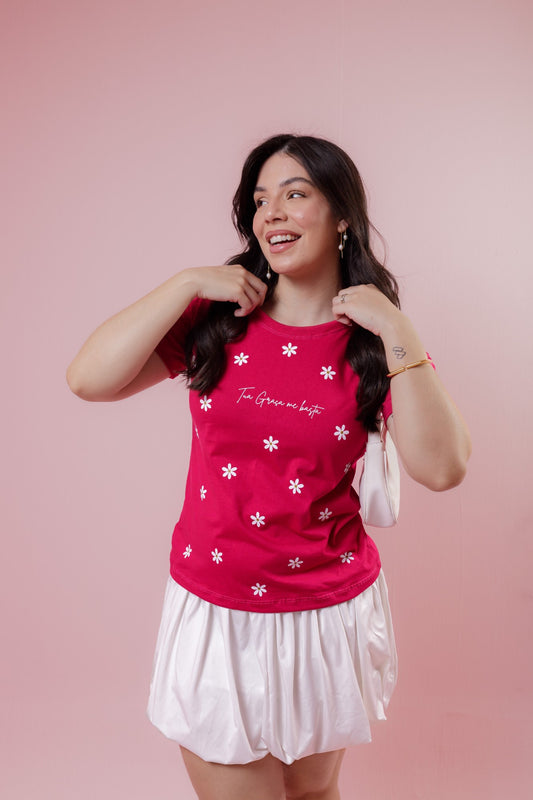 T-Shirt - Tua graça - Rosa Pink