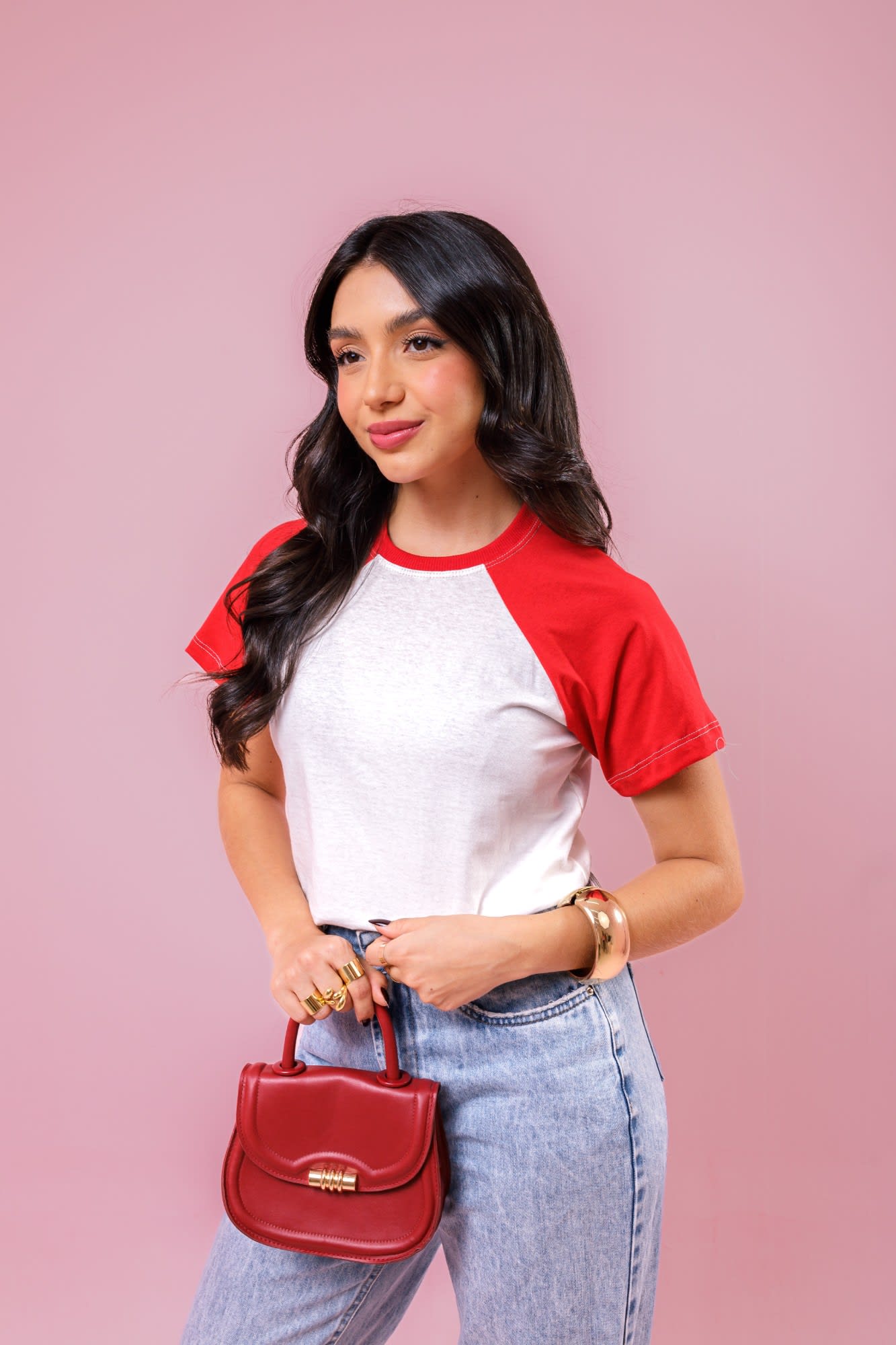 Raglan Básica - Vermelho