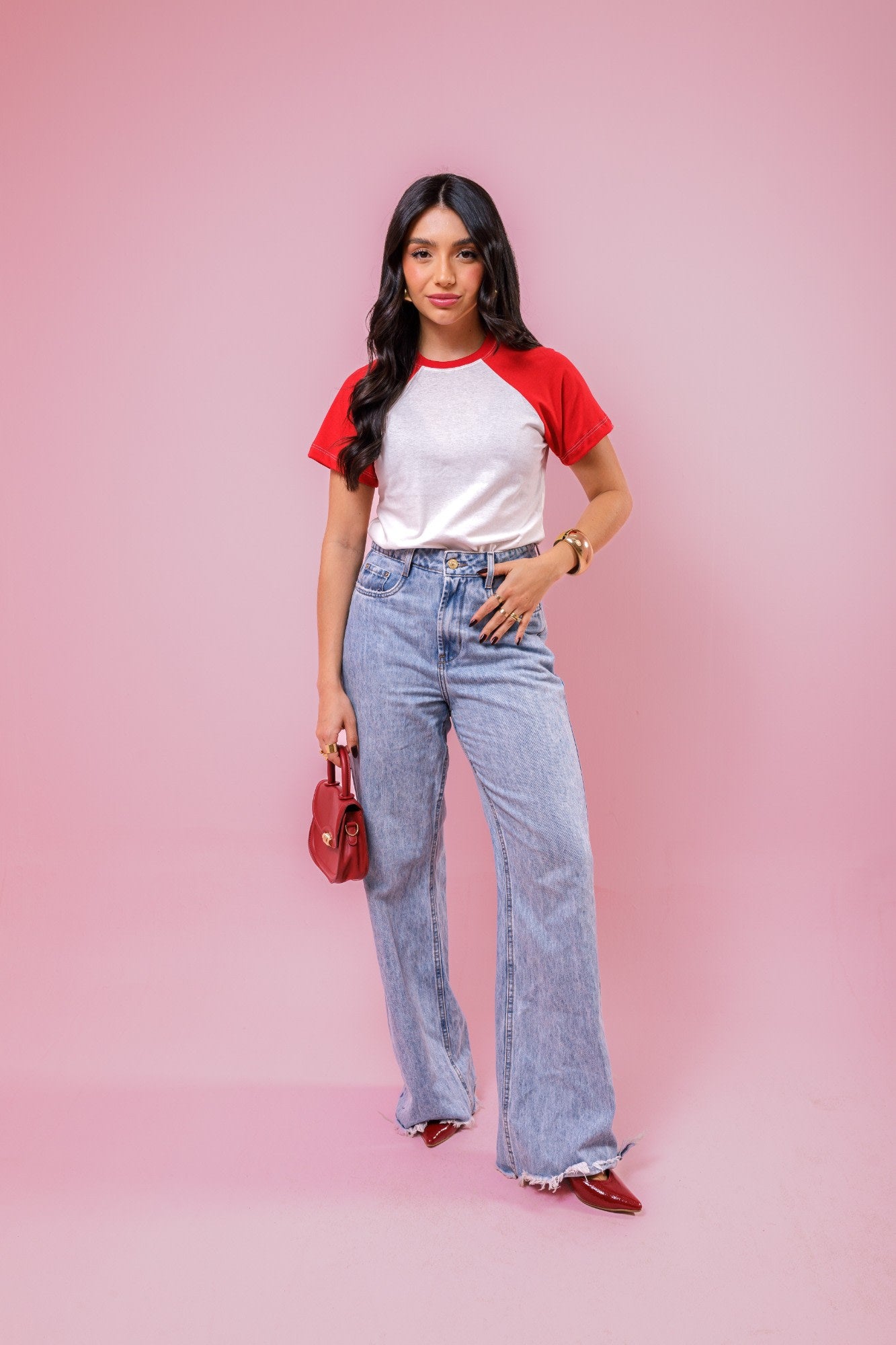 Raglan Básica - Vermelho