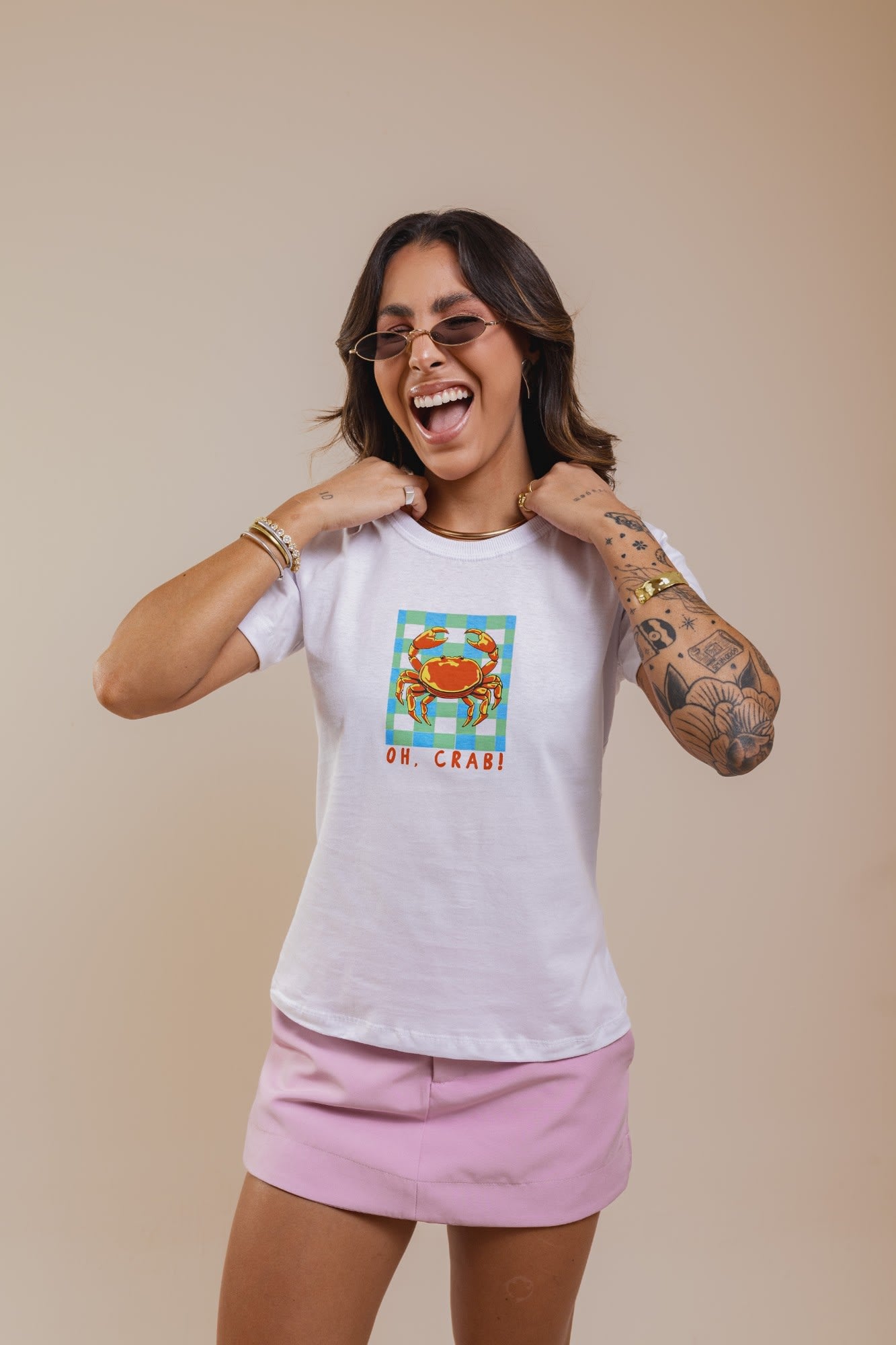 T-Shirt - Oh, Crab! - Branco