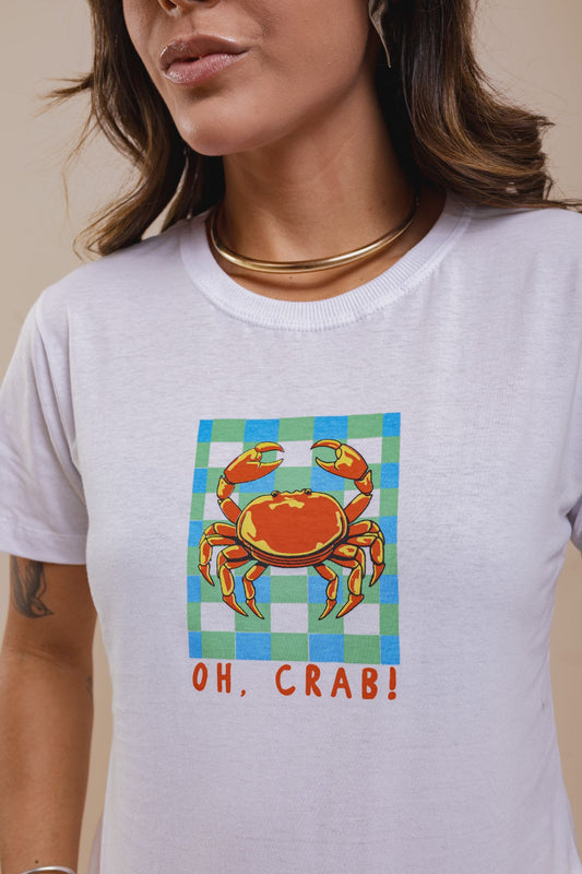 T-Shirt - Oh, Crab! - Branco