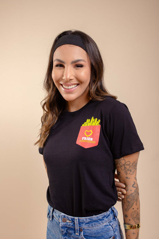 T-Shirt - Fries - Preto