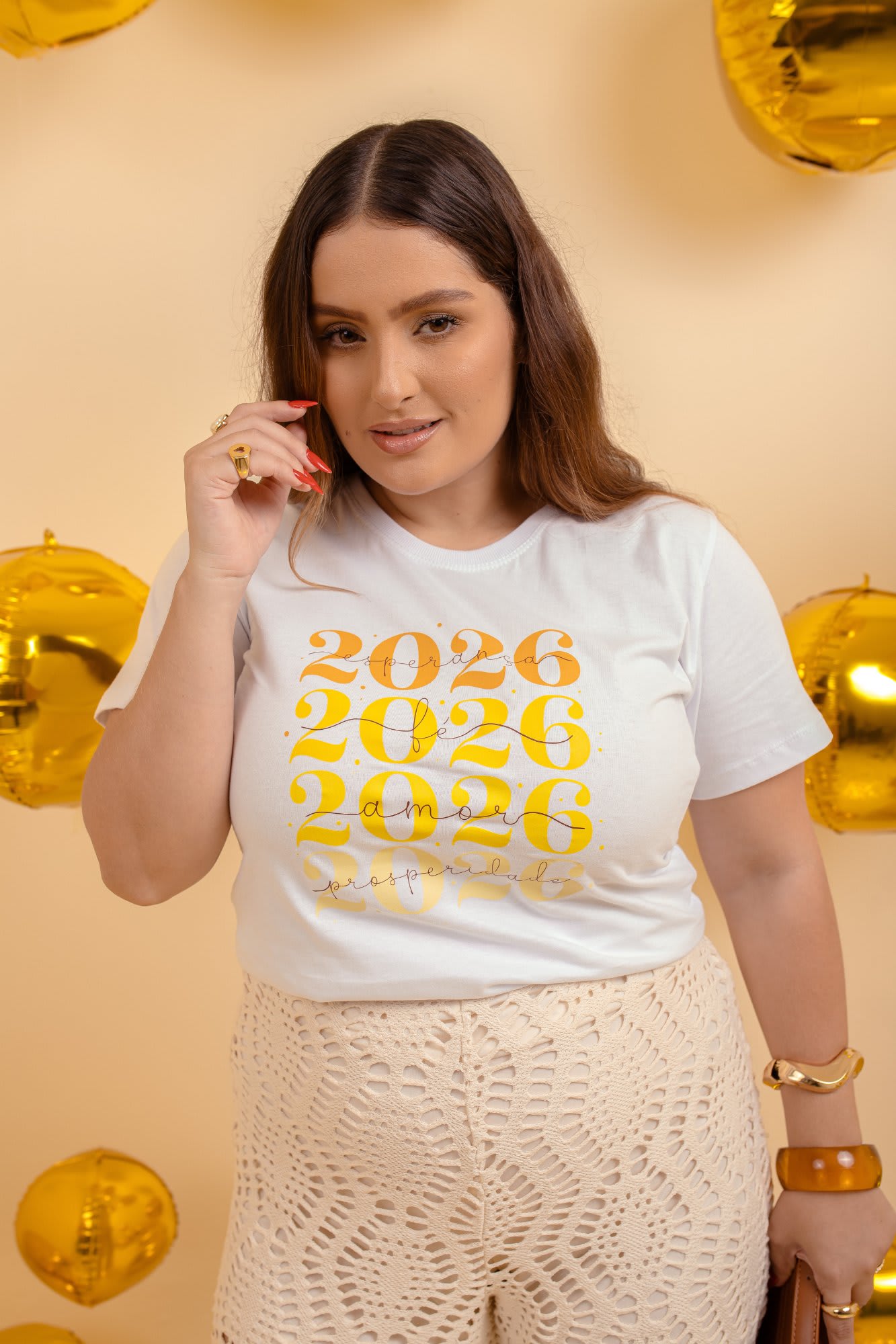 T-Shirt - Esperança, fé, amor - Branco