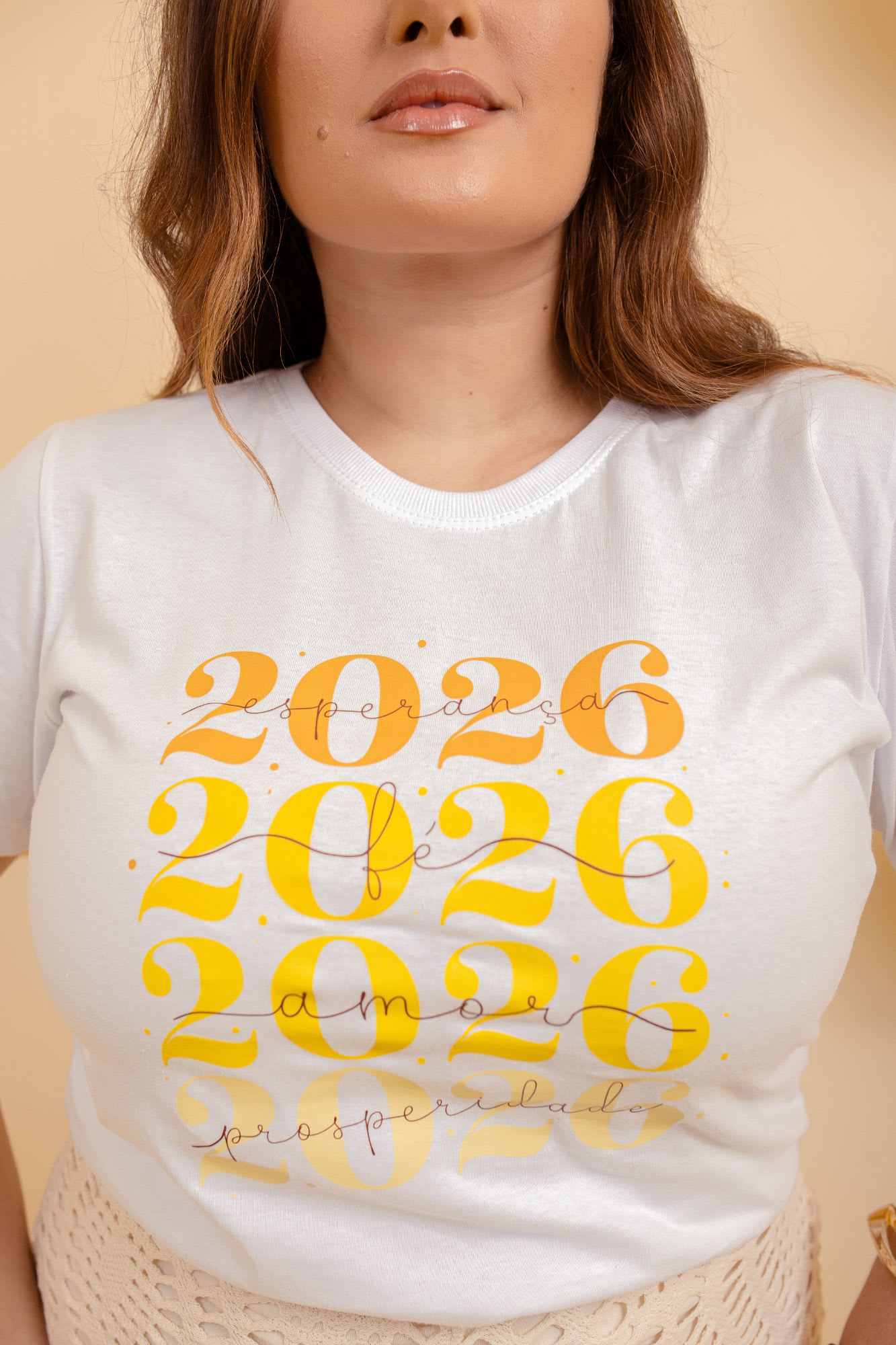 T-Shirt - Esperança, fé, amor - Branco