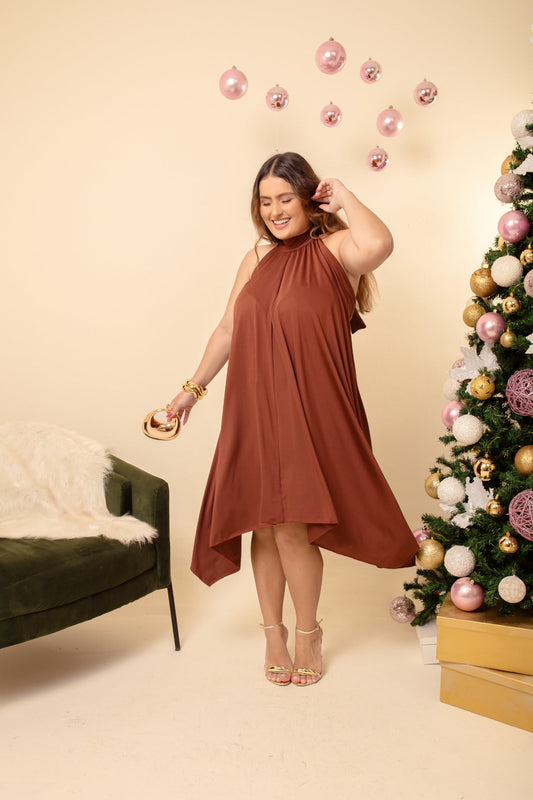 Vestido Luz - Marrom