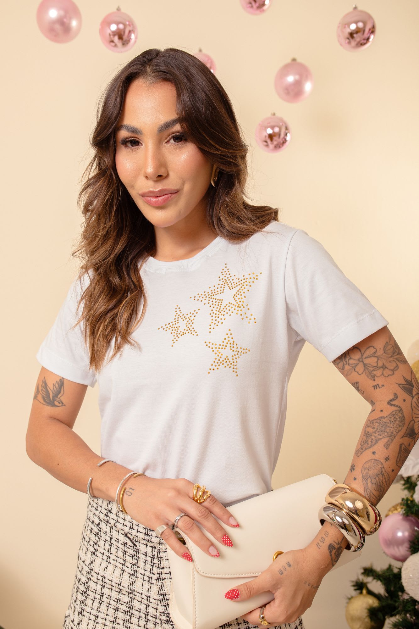 Estrelas Strass - Branco