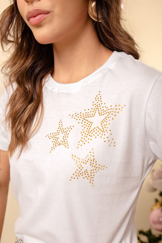 Estrelas Strass - Branco