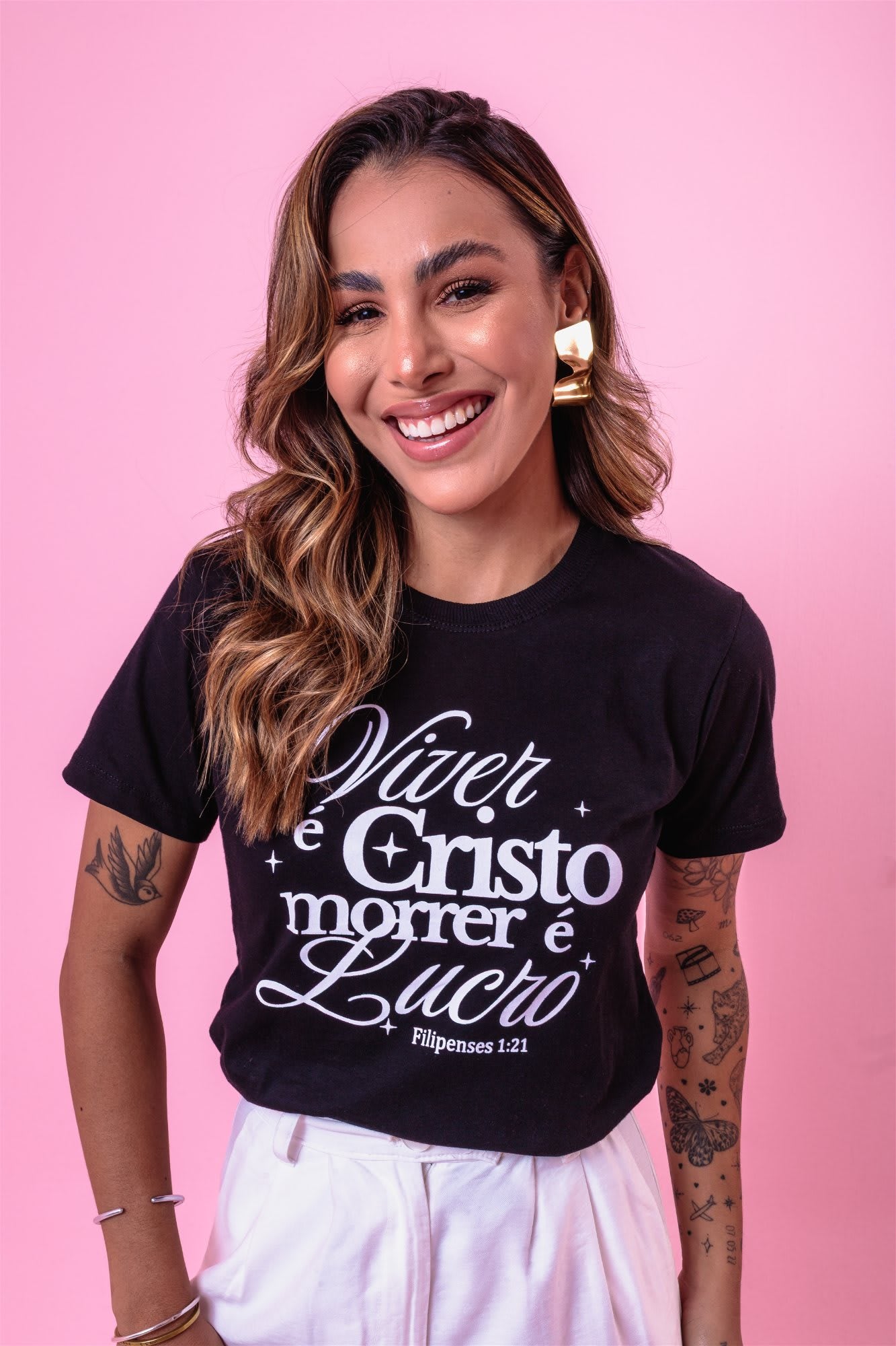 T-Shirt - Filipenses 1:21 - Preto