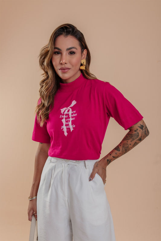 Gola Alta - Com meu Deus - Pink