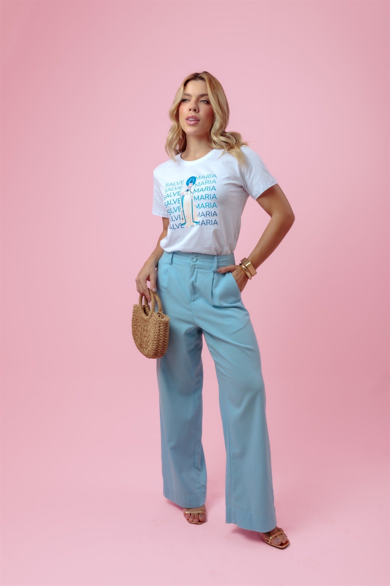 T-Shirt - Salve Maria - Branco