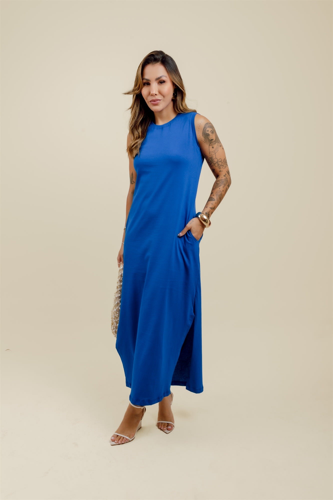 Vestido de Bolso - Azul Royal