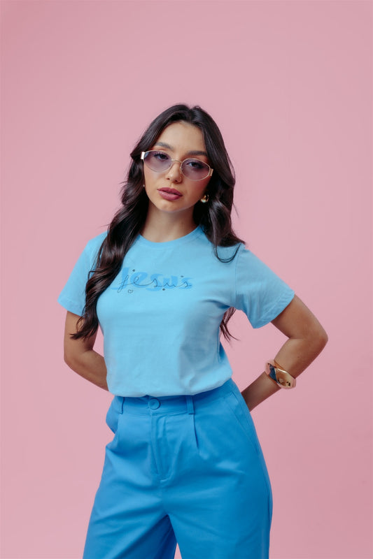 T-Shirt - Jesus - Azul